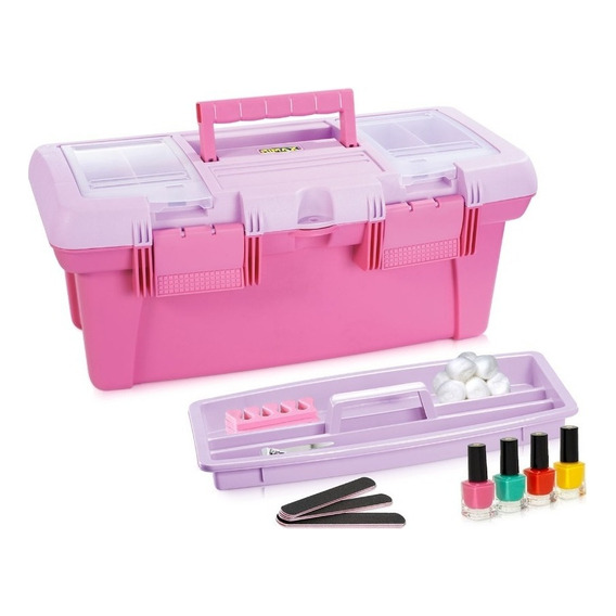 Caja Vanity Organizadora Rimax 18 Rosada 10823 Color Rosa