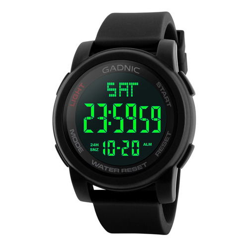 Reloj Digial Deportivo Gadnic Sumergible 50mts Alta Calidad Color de la malla Negro