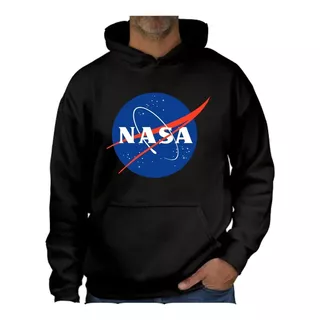 Sudadera Afelpada Con Capucha Y Cangurera Unisex Logo Nasa