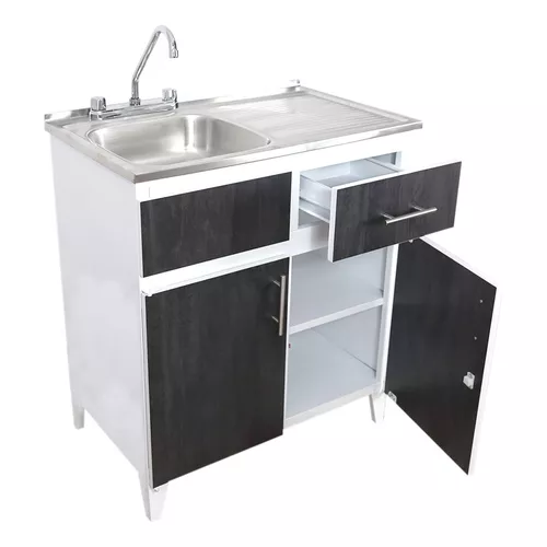 Fregadero Con Accesorios Mueble De Acero Cocina /chocolate1m