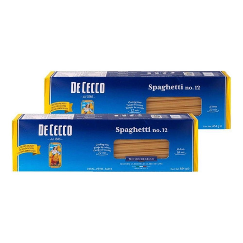 Spaghetti Duo De Cecco Pasta Pasta De 454 Gramos