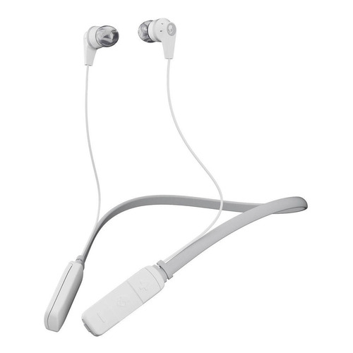 Auriculares gamer inalámbricos Skullcandy Ink'd Wireless white y gray con luz LED