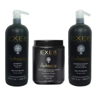 Kit Exel Shampoo + Acondicionador + Mascara Richissime Argan