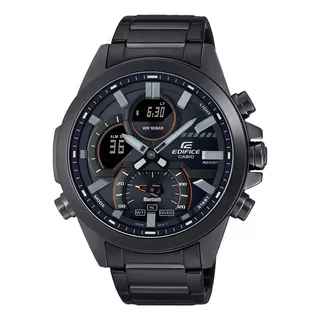 Reloj Hombre Casio Edifice Ecb-30dc 1a Bt- Ø48.7mm - Impacto Color De La Malla $$$ Color Del Bisel Gris Color Del Fondo Gris