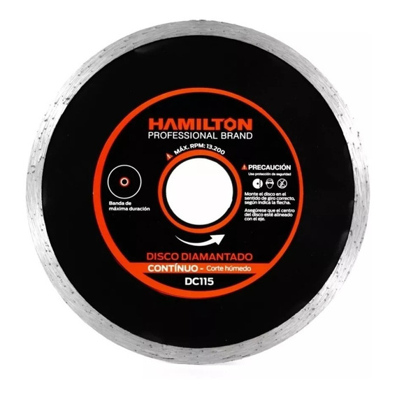 Disco Continuo Diamantado 115mm   Hamilton Dc115