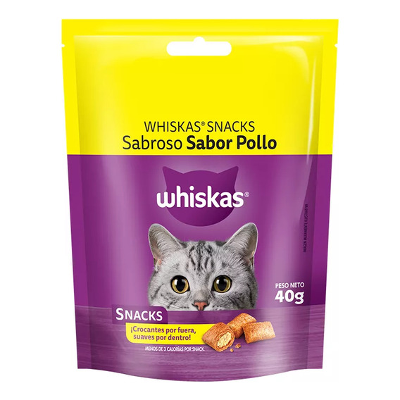 Whiskas Snacks Sabroso Sabor Pollo 40gr X1u