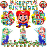 Globos De Cumpleaños De Mario Bros Fiesta De Decoración Kit