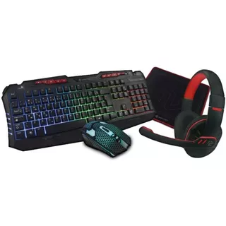 Combo Gamer Teclado Mouse Auriculares Pad Mouse North Tech