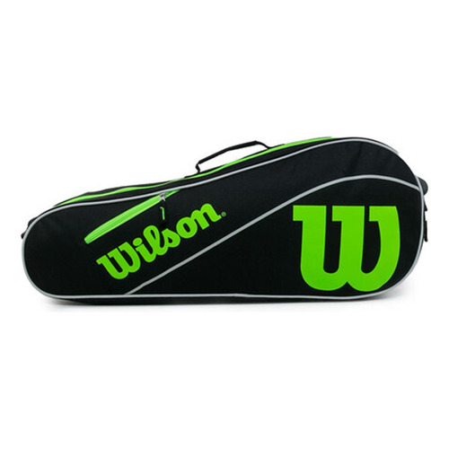 Bolso Raquetero De Tenis Wilson Advantage Iii 3 Pk Color Negro