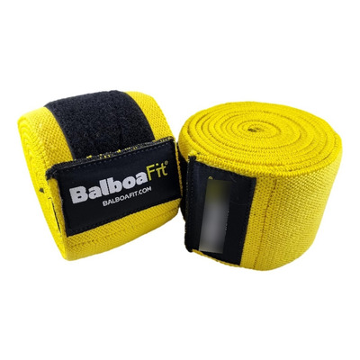 Vendas De Rodillas 200cm Balboafit Powerlifting Boxeo Gym Color Negro