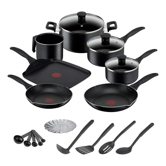 Bateria De Cocina T-fal Easy Care B466sk84 20 Piezas Antiadh