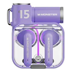 Fones de ouvido intra-auriculares sem fio Monster Airmars Xkt15 para jogadores, cor violeta no Mercado Livre com oferta e cupom de desconto