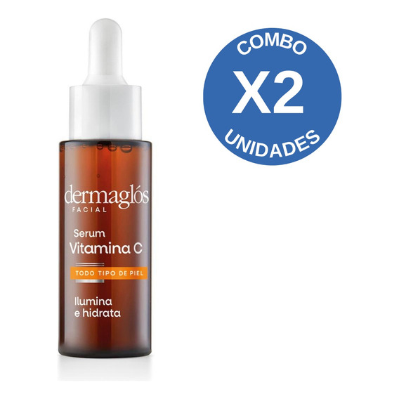 Pack X2 Dermaglós Serum Facial Vitamina C 25 Ml