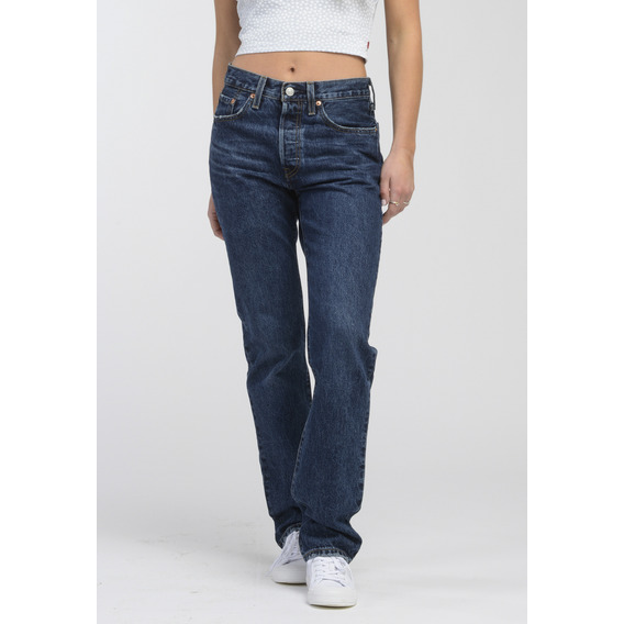 Jeans Mujer 501 Original Fit Azul Oscuro Levis 12501-0395