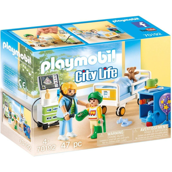 Figura Armable Playmobil City Life Sala Hospital Infantil 47 Piezas 3+
