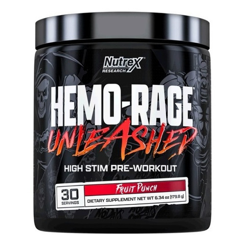 Pre Entreno Nutrex Hemo Rage Unleashed 30 Serv Sabor Ponche