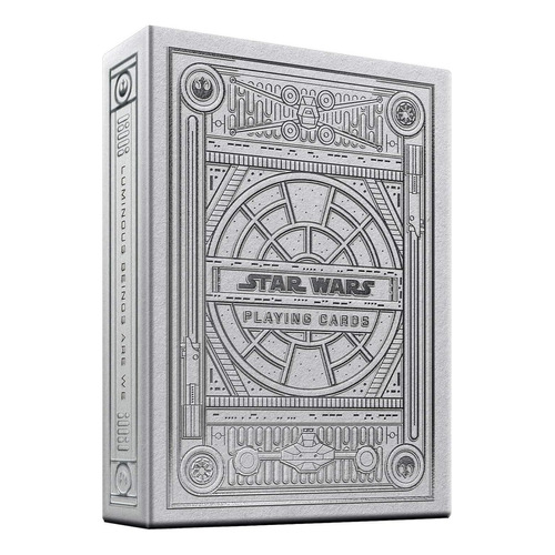 Theory11 Baraja Póker Star Wars Cartas Edición De Lujo Color Del Reverso Negro Idioma Inglés Personaje Star Wars Silver Edition Light Side