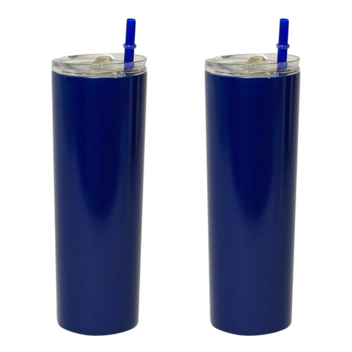 2 Termos Vaso Para Bebidas De 20oz  Acero Inoxidable Color Azul marino