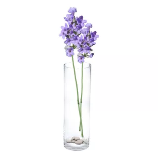 Florero Alto  Tubular Grande Semi Cristal Alto 50 Cms 