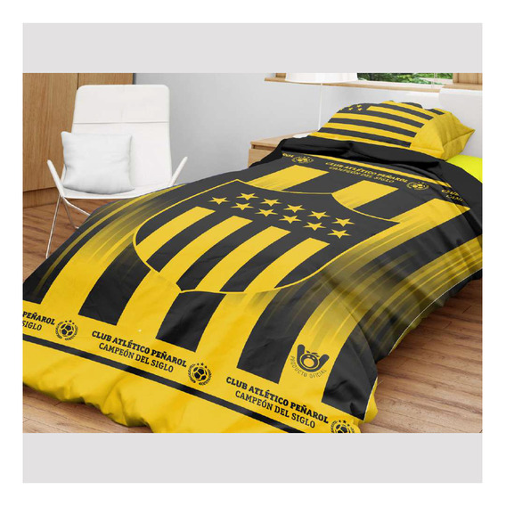 Acolchado Peñarol Escudo 1 Plaza