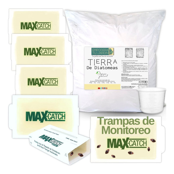 Kit Mata Chinches Tierra De Diatomeas Premium 100% Orgánica
