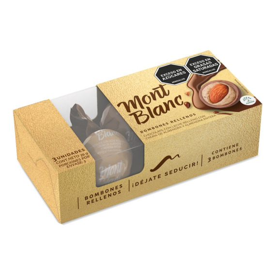 Bombones Montblanc Almendra Estuche X 3 Unidades X 13 Gr