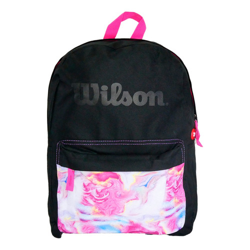 Morral Mochila Niña Escolar Universitario Wilson Universo Color Negro Diseño de la tela Estampado