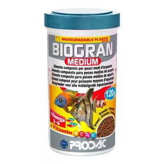 Ração Prodac Biogran Medium 120g - Alimento Para Peixe