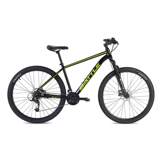 Bicicleta Mtb Battle 212 Talle 20 R29 21 Vel Disco Mecanico Negro Y Verde