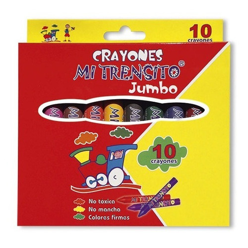 Crayola Crayones Jumbo Mi Trensito X 10 Colores 