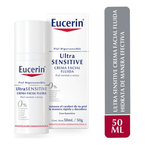 Crema Facial Fluida Eucerin Ultrasensitive 50ml Tipo de piel Piel Sensible