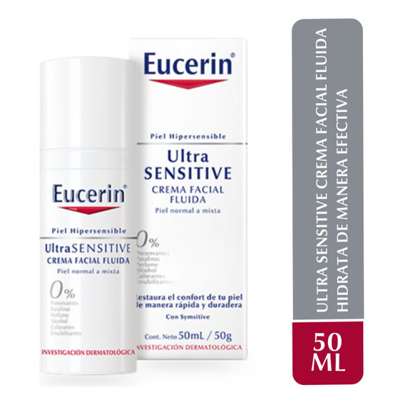 Crema Facial Fluida Eucerin Ultrasensitive 50ml Tipo de piel Piel Sensible