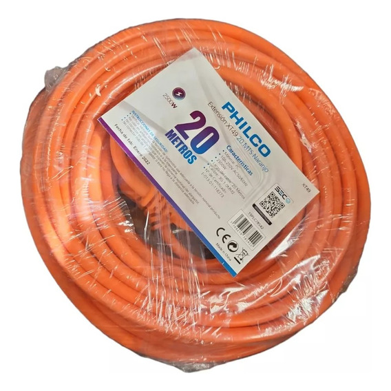 Extension Electrica 20 Mts Philco Certificada Xt49