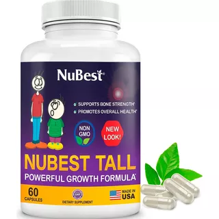 Nubest Tall, Natural Grow Taller Formula Para Niños (5+) 