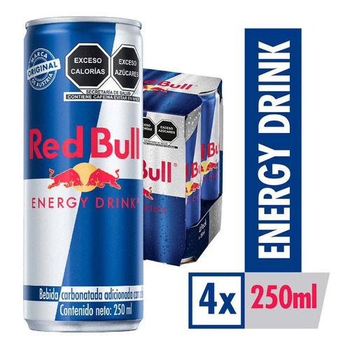 Bebida Energética Red Bull 4 Pack 250ml