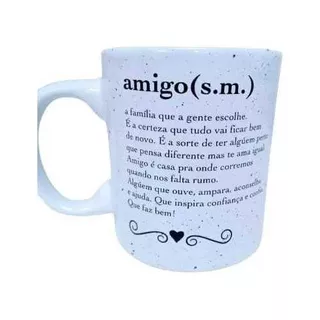 Caneca Decor Reta Z Cabo C 300ml Branco - Dicionario Amigo