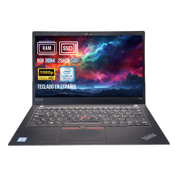 Laptop Ultrabook Lenovo T480s I5 8va 8gb 256 Ssd 14  Fhd 