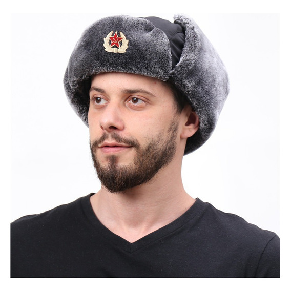 Sombrero Ushanka Con Insignia Soviética