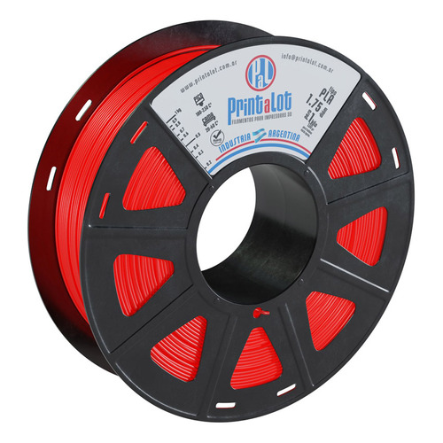 250 Gramos Filamento Pla Printalot, 1.75mm, Impresora 3d Color Rojo Flúo