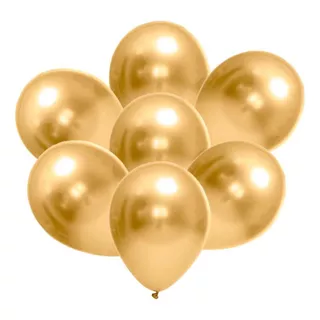 Balão Bexiga Metalizado 25 Unidades - N°9 Decoração P/ Festa