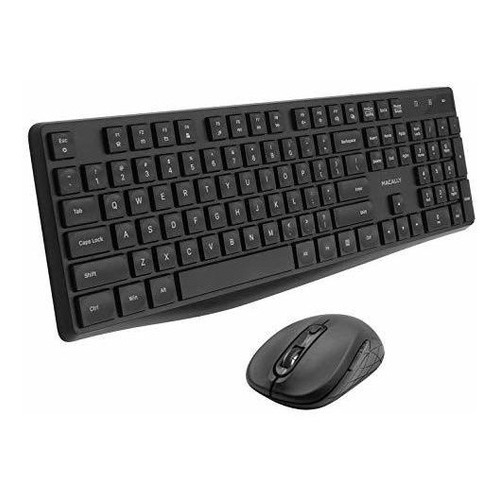 Macally Teclado Y Mouse Inalámbrico 2.4g Tamaño Completo Color del mouse Negro Color del teclado Black