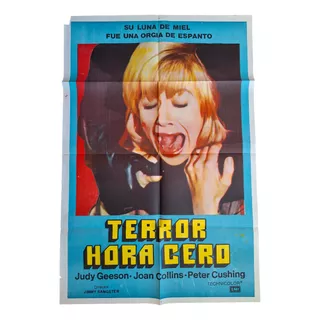 Poster Afiche Cine Antiguo Terror Hora Cero Joan Collins *