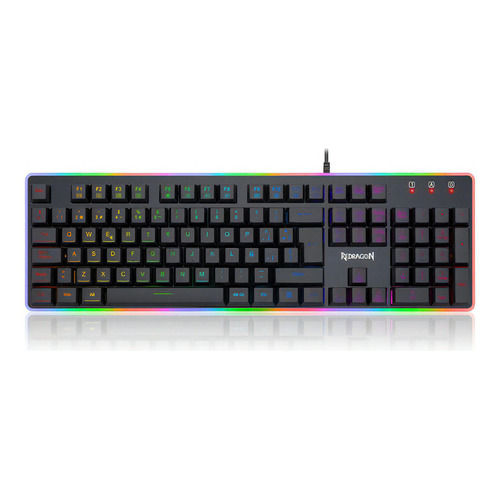 K509rgb-sp Teclado Redragon Dyaus, Spanish Color Del Teclado Negro