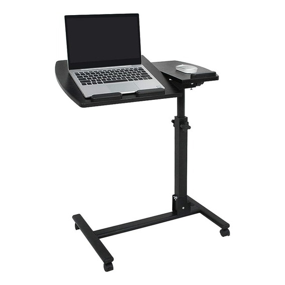 Mesa Para Computador Multifuncional Con Ruedas Color Negro