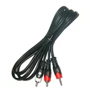 Cable 2 Rca Macho Mini Plug 3,5 Estéreo 1,8 Metros Reforzado