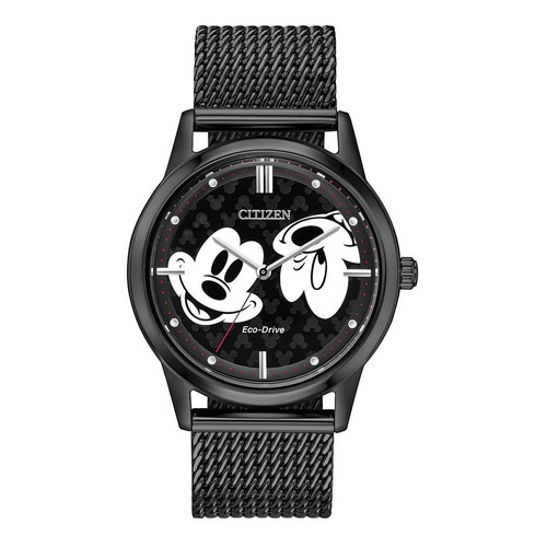 Reloj Citizen Eco Drive Mickey Fe706552w Time Square Color de la correa Negro Color del bisel Negro Color del fondo Negro