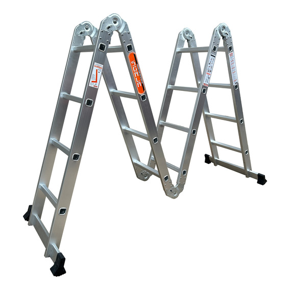 Escalera Articulada Plegable Aluminio 4,75 Mts 4 X 4 - Scala