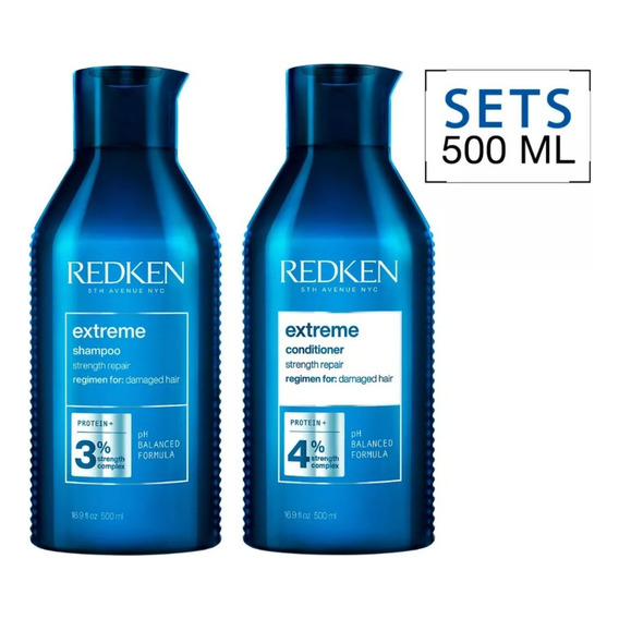  Pack  Redken Extreme  Shampoo 500ml + Acondicionador 500ml