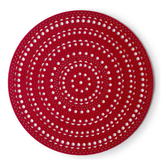 Set 2 Individuales Red Circular Rojo Bvs