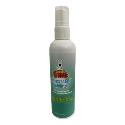 Refrescante De Aliento Para Mascota 125 Ml., Golden Dog Fragancia Menta